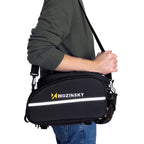 Wozinsky Didelis dviračio bagažo krepšys 35l + lietaus apsauga juodas (WBB19BK) -- Bicycle Bags