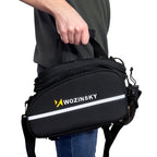 Wozinsky Didelis dviračio bagažo krepšys 35l + lietaus apsauga juodas (WBB19BK) -- Bicycle Bags