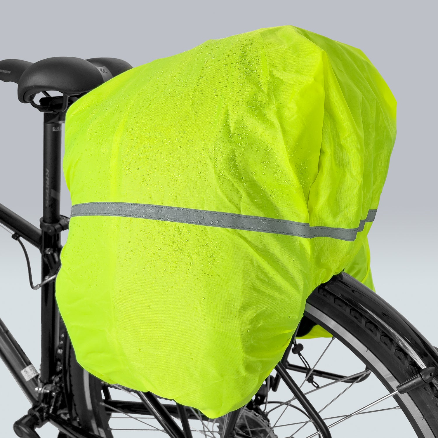 Wozinsky Didelis dviračio bagažo krepšys 35l + lietaus apsauga juodas (WBB19BK) -- Bicycle Bags