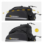 Wozinsky Didelis dviračio bagažo krepšys 35l + lietaus apsauga juodas (WBB19BK) -- Bicycle Bags