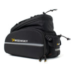 Wozinsky Didelis dviračio bagažo krepšys 35l + lietaus apsauga juodas (WBB19BK) -- Bicycle Bags