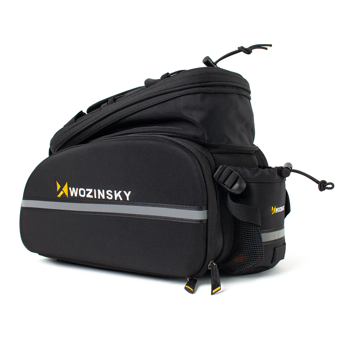 Wozinsky Didelis dviračio bagažo krepšys 35l + lietaus apsauga juodas (WBB19BK) -- Bicycle Bags