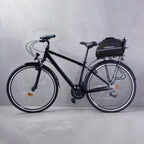 Wozinsky Didelis dviračio bagažo krepšys 35l + lietaus apsauga juodas (WBB19BK) -- Bicycle Bags