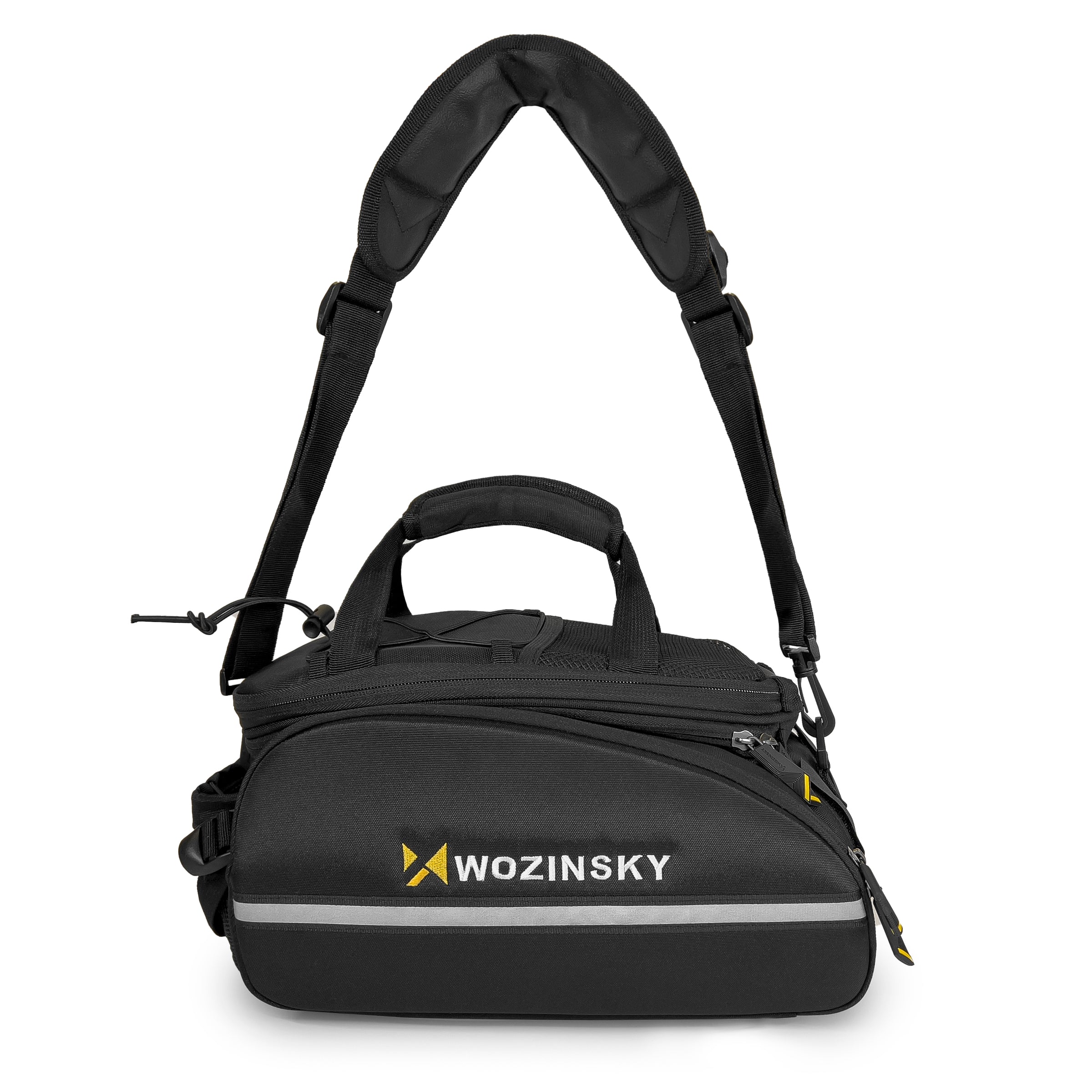 Wozinsky Didelis dviračio bagažo krepšys 35l + lietaus apsauga juodas (WBB19BK) -- Bicycle Bags