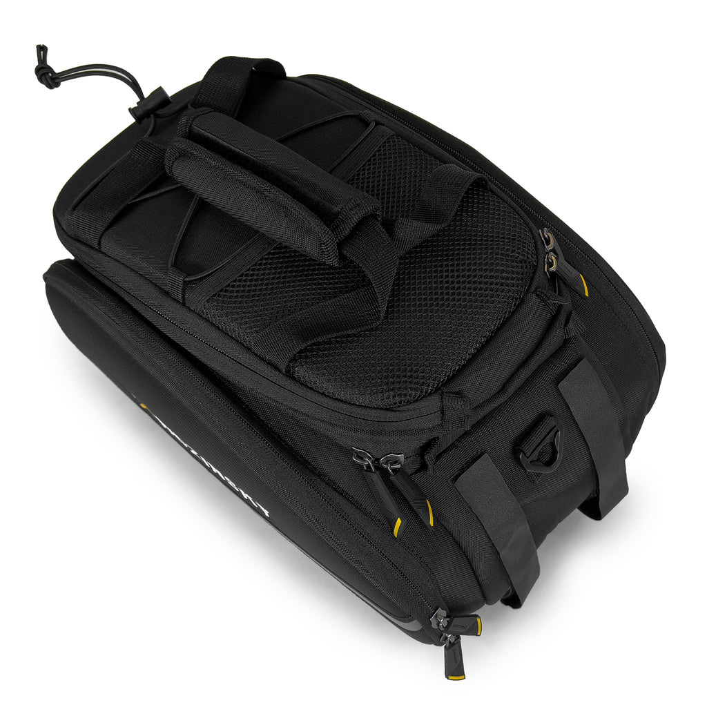 Wozinsky Didelis dviračio bagažo krepšys 35l + lietaus apsauga juodas (WBB19BK) -- Bicycle Bags
