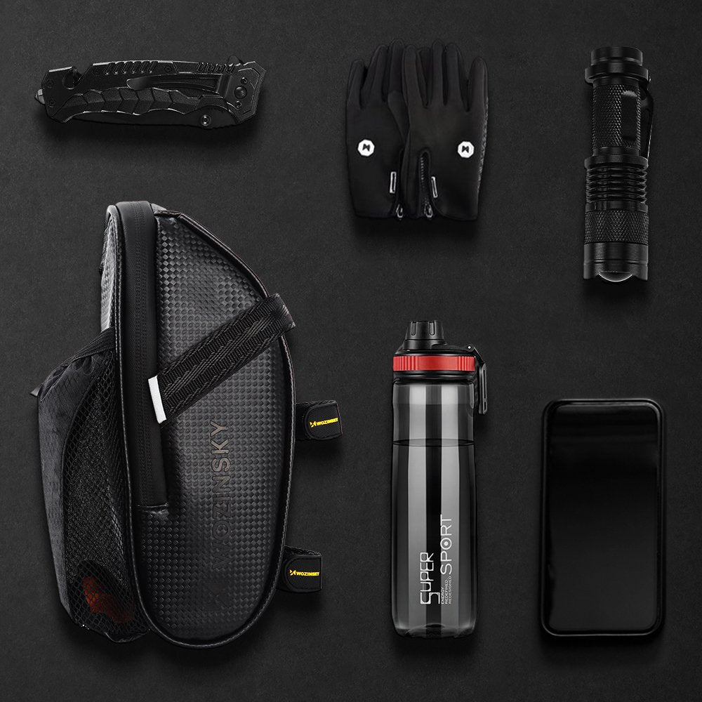 Wozinsky dviratis sėdynės suma 1.5L juoda (WBB20BK) -- Bicycle Bags