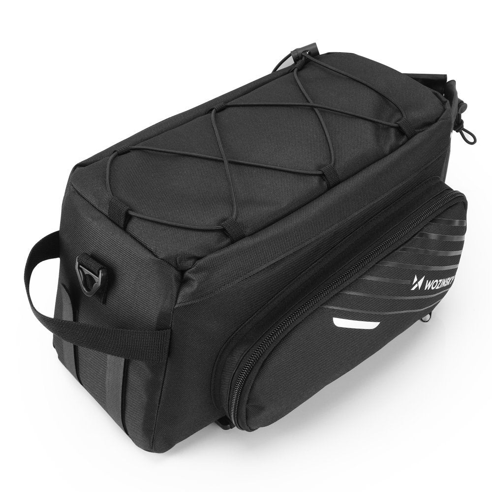 Wozinsky dvirazio pažasti suma su petimi 9L (lietpalties dangalas priimtas) juoda (WBB22BK) -- Bicycle Bags