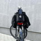Wozinsky dvirazio pažasti suma su petimi 9L (lietpalties dangalas priimtas) juoda (WBB22BK) -- Bicycle Bags