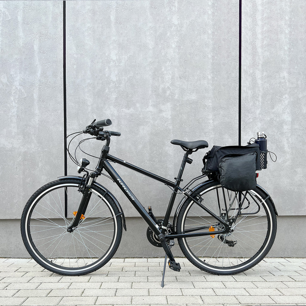 Wozinsky dvirazio pažasti suma su petimi 9L (lietpalties dangalas priimtas) juoda (WBB22BK) -- Bicycle Bags