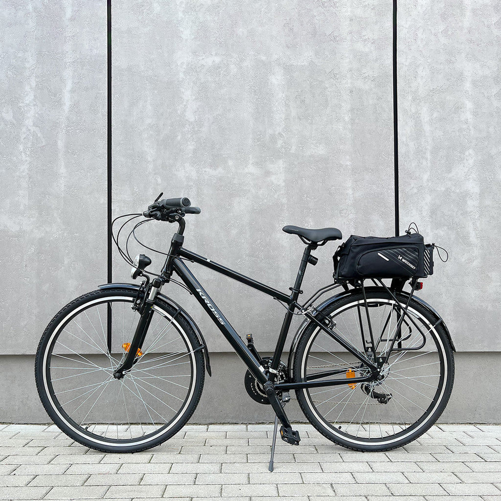 Wozinsky dvirazio pažasti suma su petimi 9L (lietpalties dangalas priimtas) juoda (WBB22BK) -- Bicycle Bags