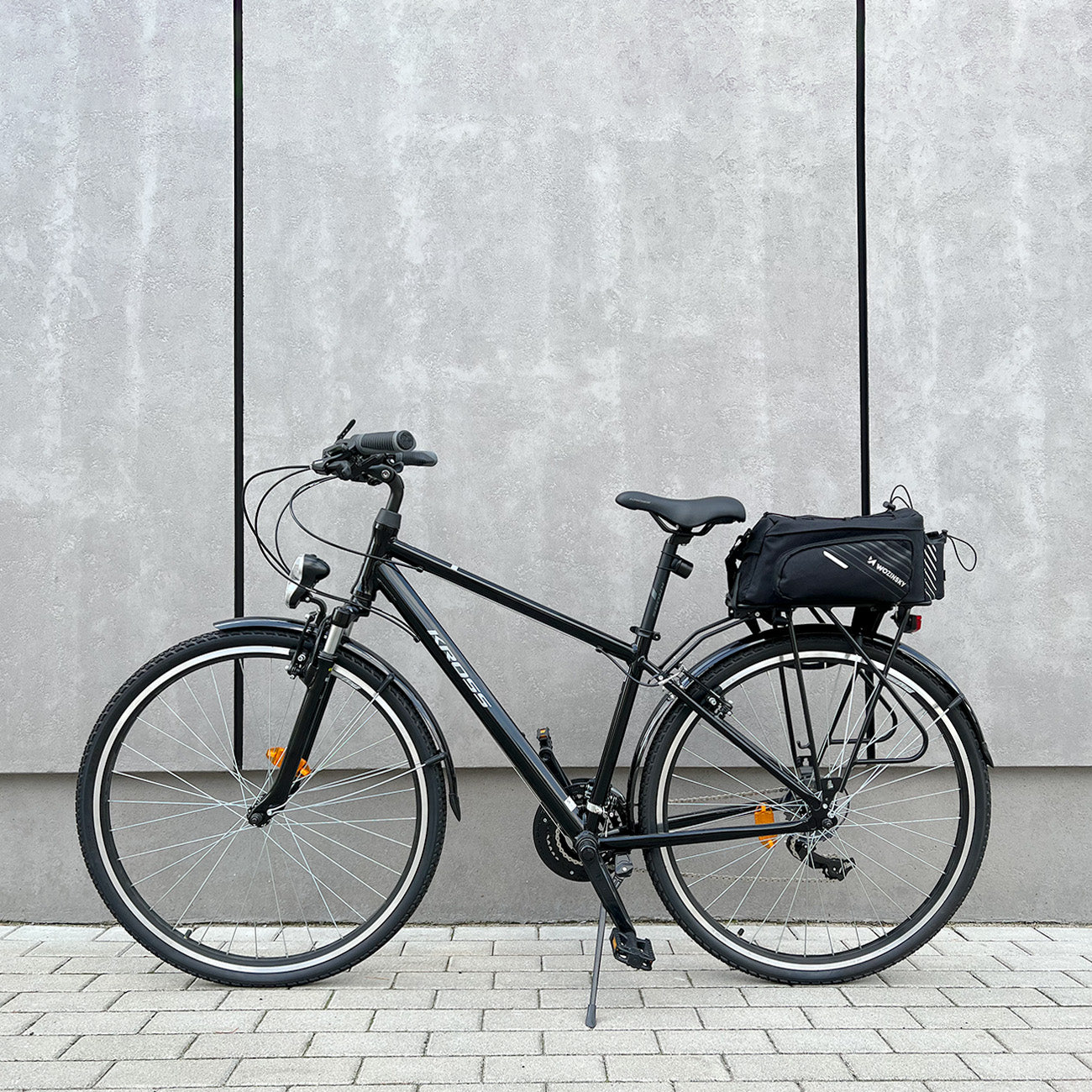 Wozinsky dvirazio pažasti suma su petimi 9L (lietpalties dangalas priimtas) juoda (WBB22BK) -- Bicycle Bags
