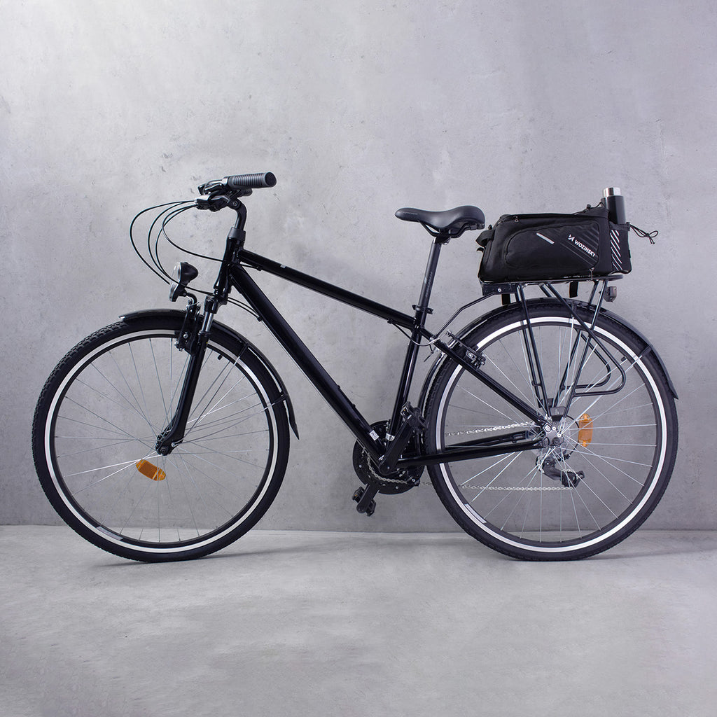 Wozinsky dvirazio pažasti suma su petimi 9L (lietpalties dangalas priimtas) juoda (WBB22BK) -- Bicycle Bags