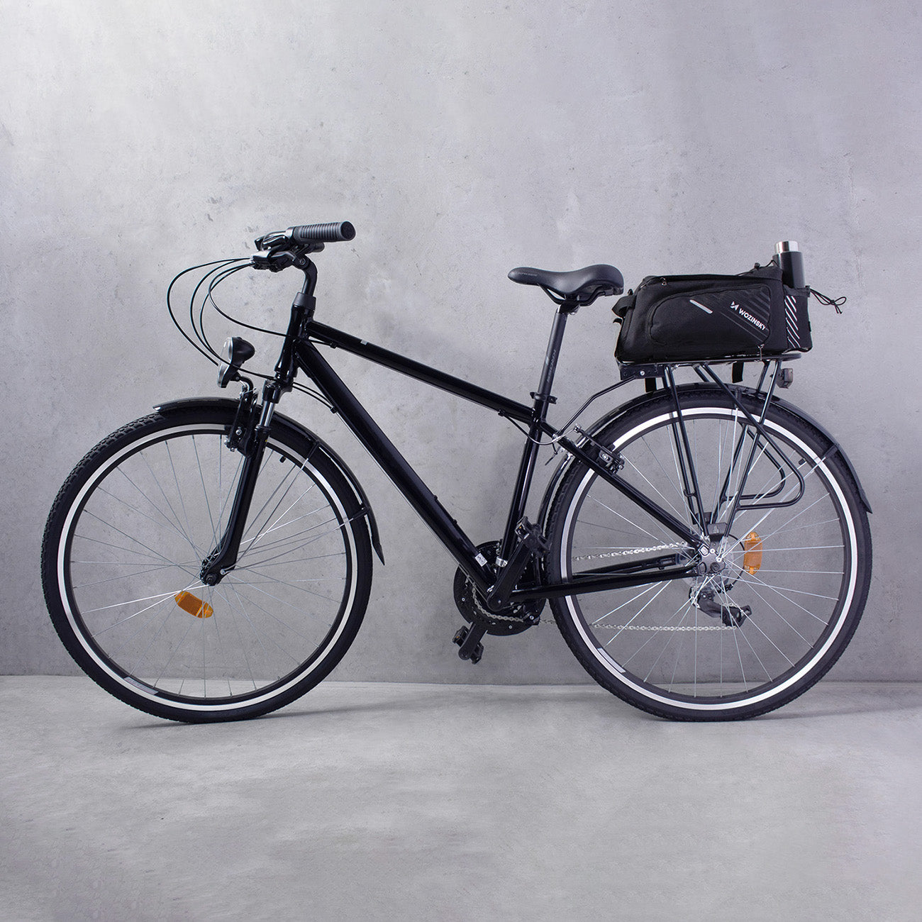 Wozinsky dvirazio pažasti suma su petimi 9L (lietpalties dangalas priimtas) juoda (WBB22BK) -- Bicycle Bags
