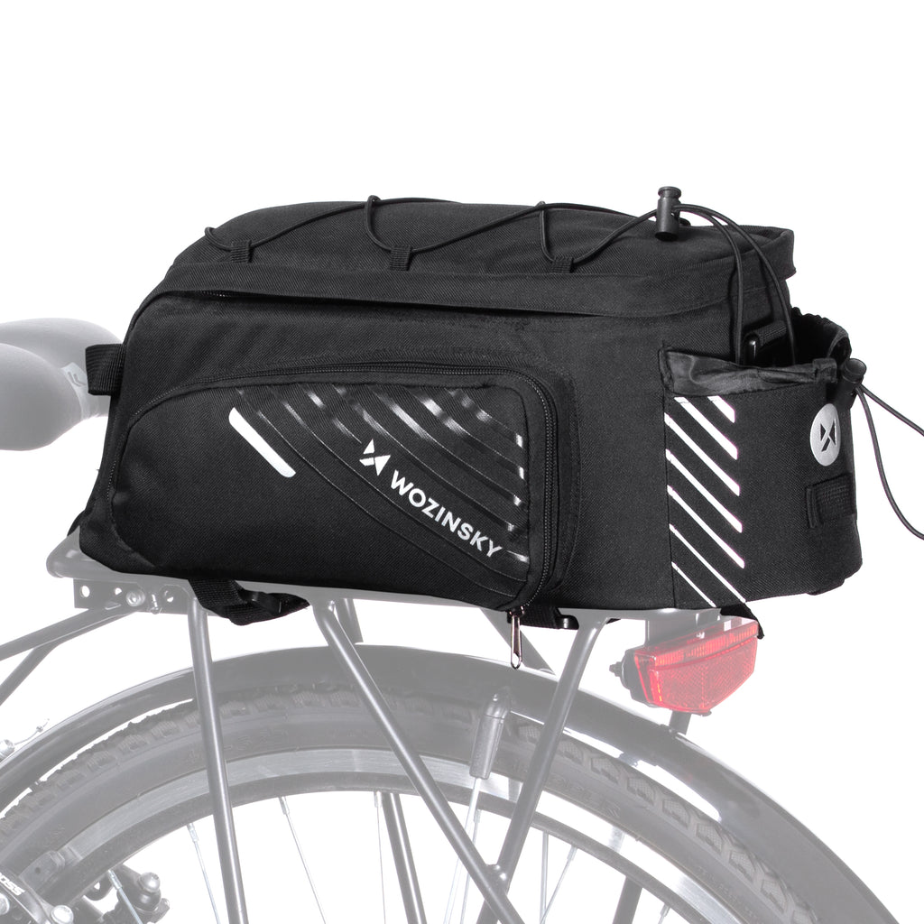 Wozinsky dvirazio pažasti suma su petimi 9L (lietpalties dangalas priimtas) juoda (WBB22BK) -- Bicycle Bags