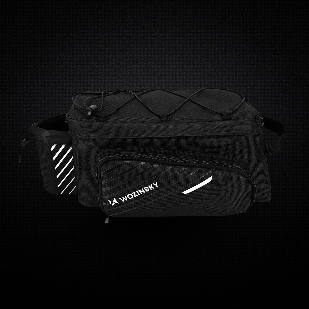 Wozinsky dvirazio pažasti suma su petimi 9L (lietpalties dangalas priimtas) juoda (WBB22BK) -- Bicycle Bags