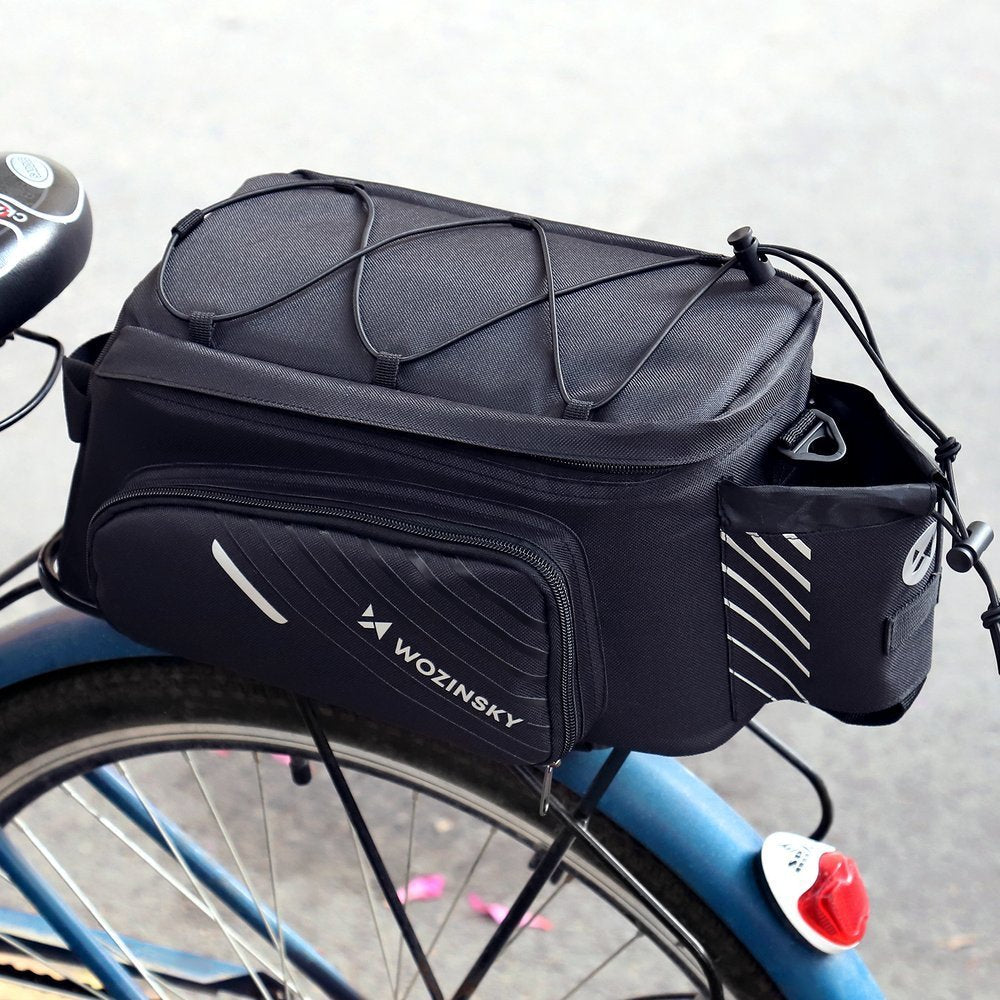 Wozinsky dvirazio pažasti suma su petimi 9L (lietpalties dangalas priimtas) juoda (WBB22BK) -- Bicycle Bags