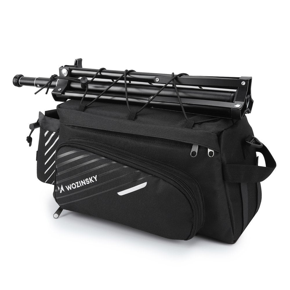 Wozinsky dvirazio pažasti suma su petimi 9L (lietpalties dangalas priimtas) juoda (WBB22BK) -- Bicycle Bags