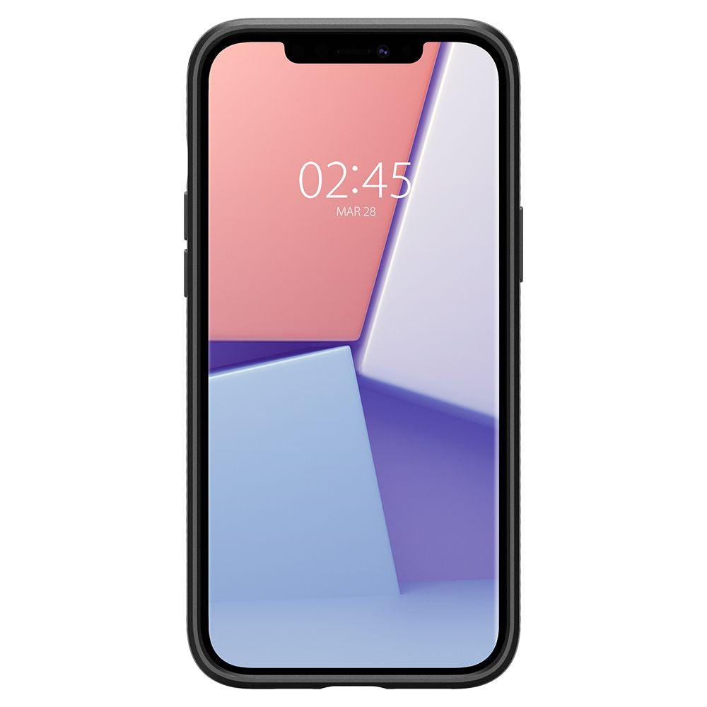 Spigen Liquid Air dėklas iPhone 12 / 12 Pro – juodas -- iPhone 12