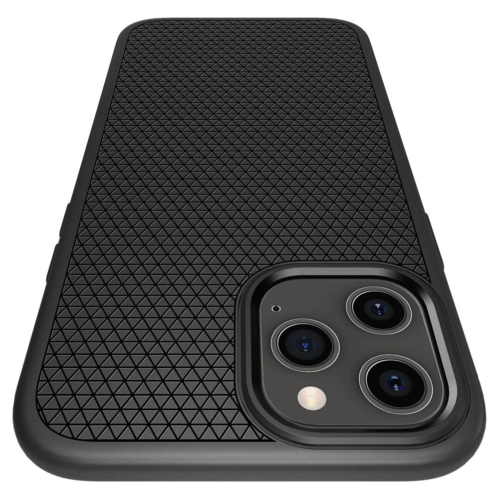 Spigen Liquid Air dėklas iPhone 12 / 12 Pro – juodas -- iPhone 12