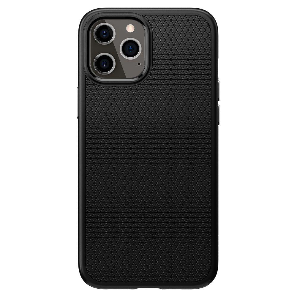 Spigen Liquid Air dėklas iPhone 12 / 12 Pro – juodas -- iPhone 12