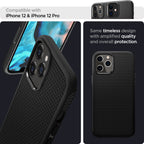 Spigen Liquid Air dėklas iPhone 12 / 12 Pro – juodas -- iPhone 12