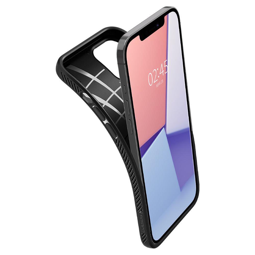 Spigen Liquid Air dėklas iPhone 12 / 12 Pro – juodas -- iPhone 12