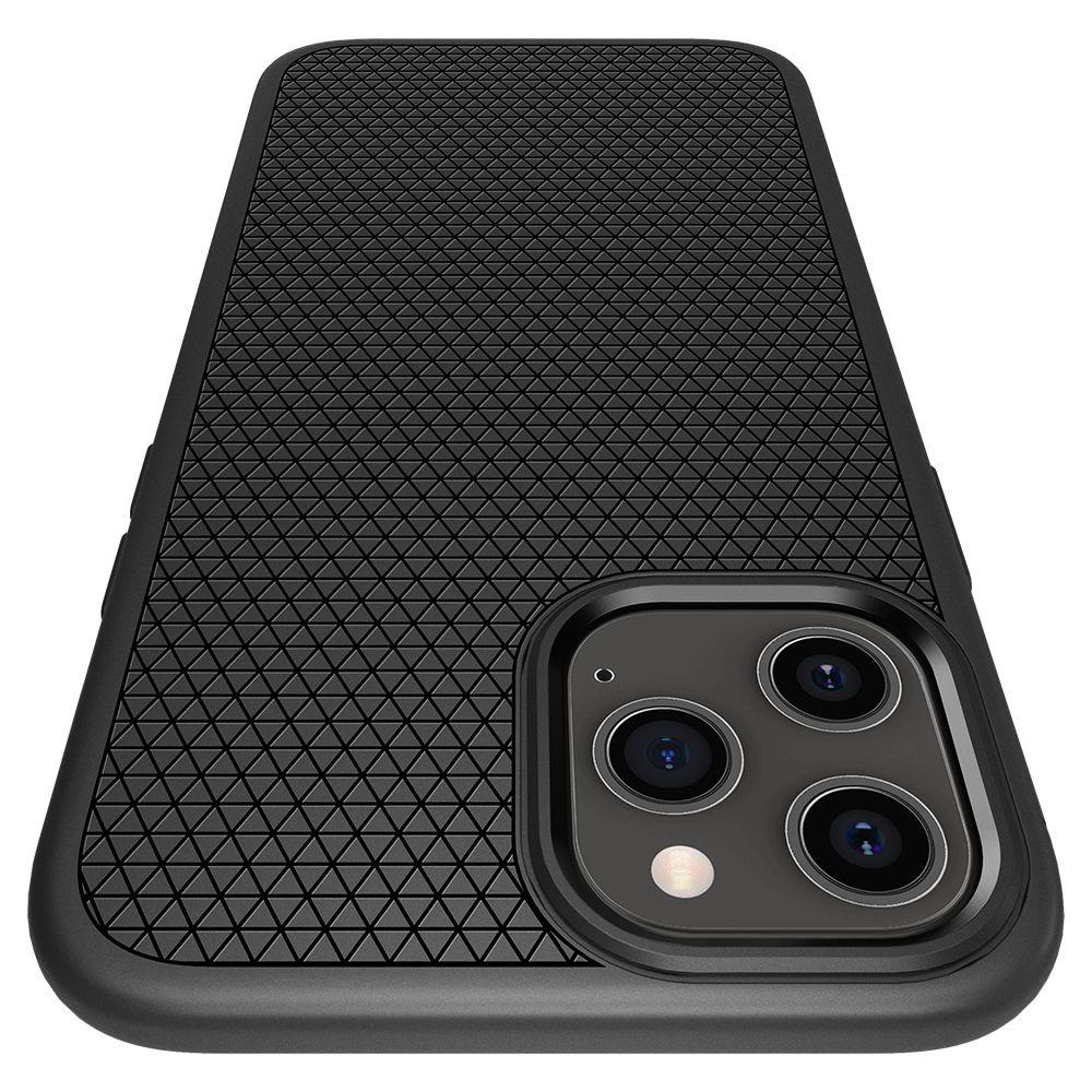 Spigen Liquid Air dėklas iPhone 12 / 12 Pro – juodas -- iPhone 12