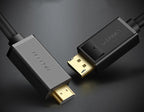 Ugreen vienkryptis DisplayPort į HDMI kabelis 4K 30Hz 32 AWG 2m juodas (DP101 10202) -- Video Cables