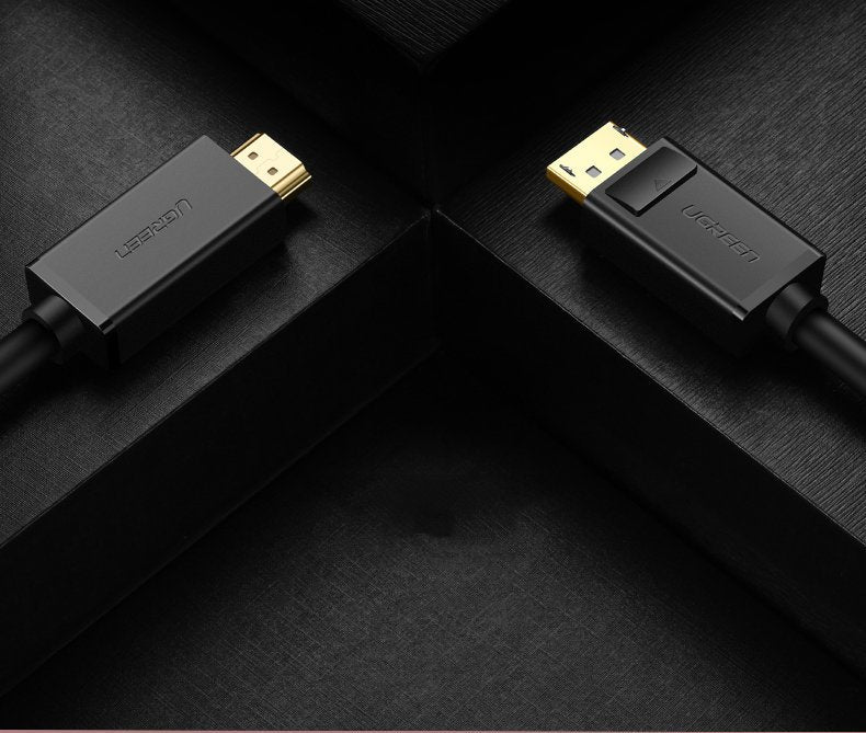 Ugreen vienkryptis DisplayPort į HDMI kabelis 4K 30Hz 32 AWG 2m juodas (DP101 10202) -- Video Cables