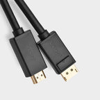 Ugreen vienkryptis DisplayPort į HDMI kabelis 4K 30Hz 32 AWG 2m juodas (DP101 10202) -- Video Cables