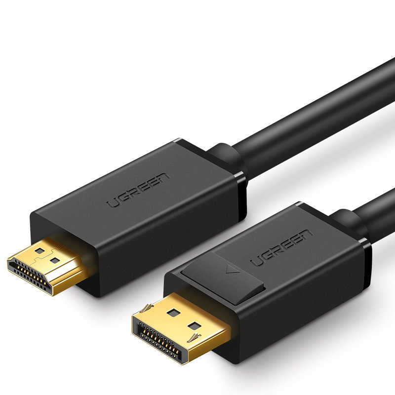 Ugreen vienkryptis DisplayPort į HDMI kabelis 4K 30Hz 32 AWG 1,5m juodas (DP101 10239) -- Video Cables