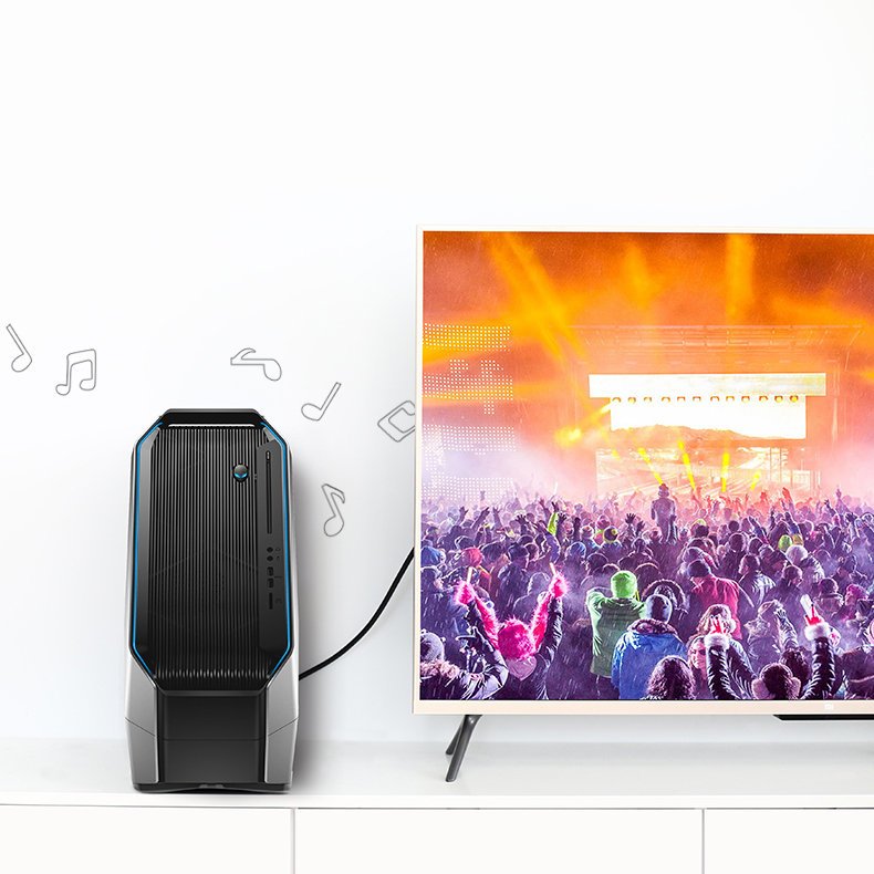 Ugreen vienkryptis DisplayPort į HDMI kabelis 4K 30Hz 32 AWG 1,5m juodas (DP101 10239) -- Video Cables