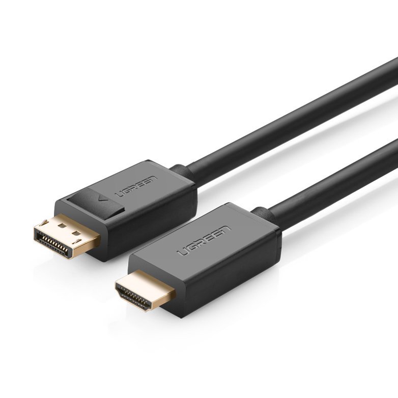 Ugreen vienkryptis DisplayPort į HDMI kabelis 4K 30Hz 32 AWG 1,5m juodas (DP101 10239) -- Video Cables