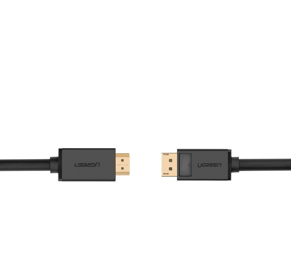 Ugreen vienkryptis DisplayPort į HDMI kabelis 4K 30Hz 32 AWG 1,5m juodas (DP101 10239) -- Video Cables