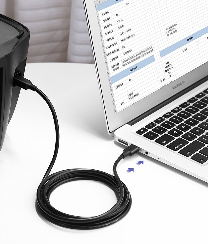 Ugreen USB Type B spausdintuvo laidas (vyriškasis) - USB 2.0 (vyriškasis) 480 Mbps 1,5 m juodas (US135 10350) -- Cell...