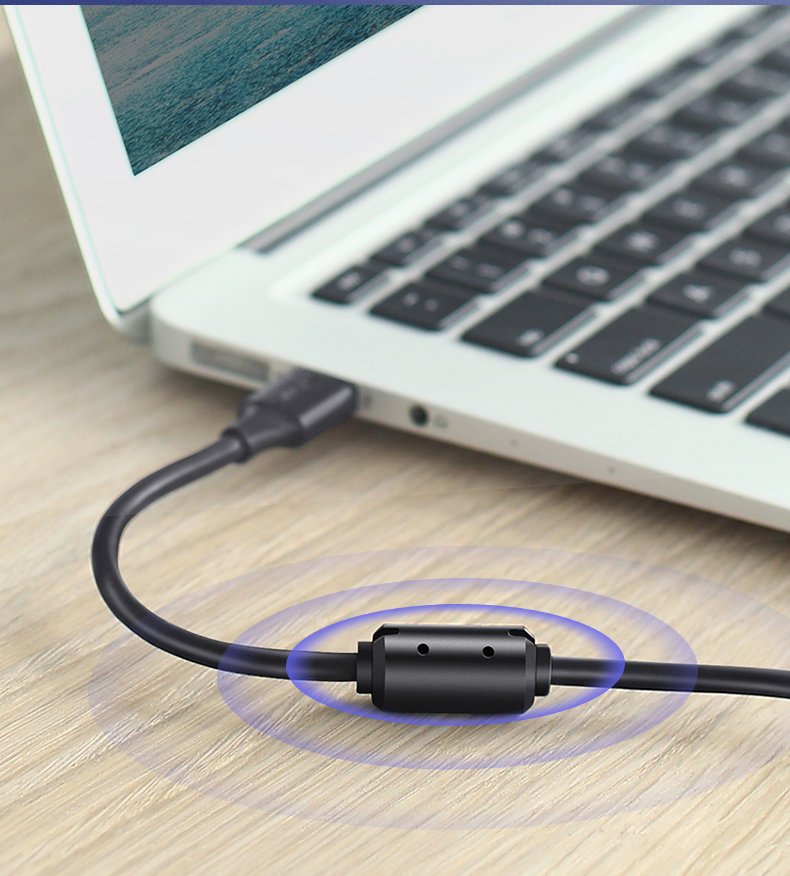 Ugreen USB Type B spausdintuvo laidas (vyriškasis) - USB 2.0 (vyriškasis) 480 Mbps 1,5 m juodas (US135 10350) -- Cell...