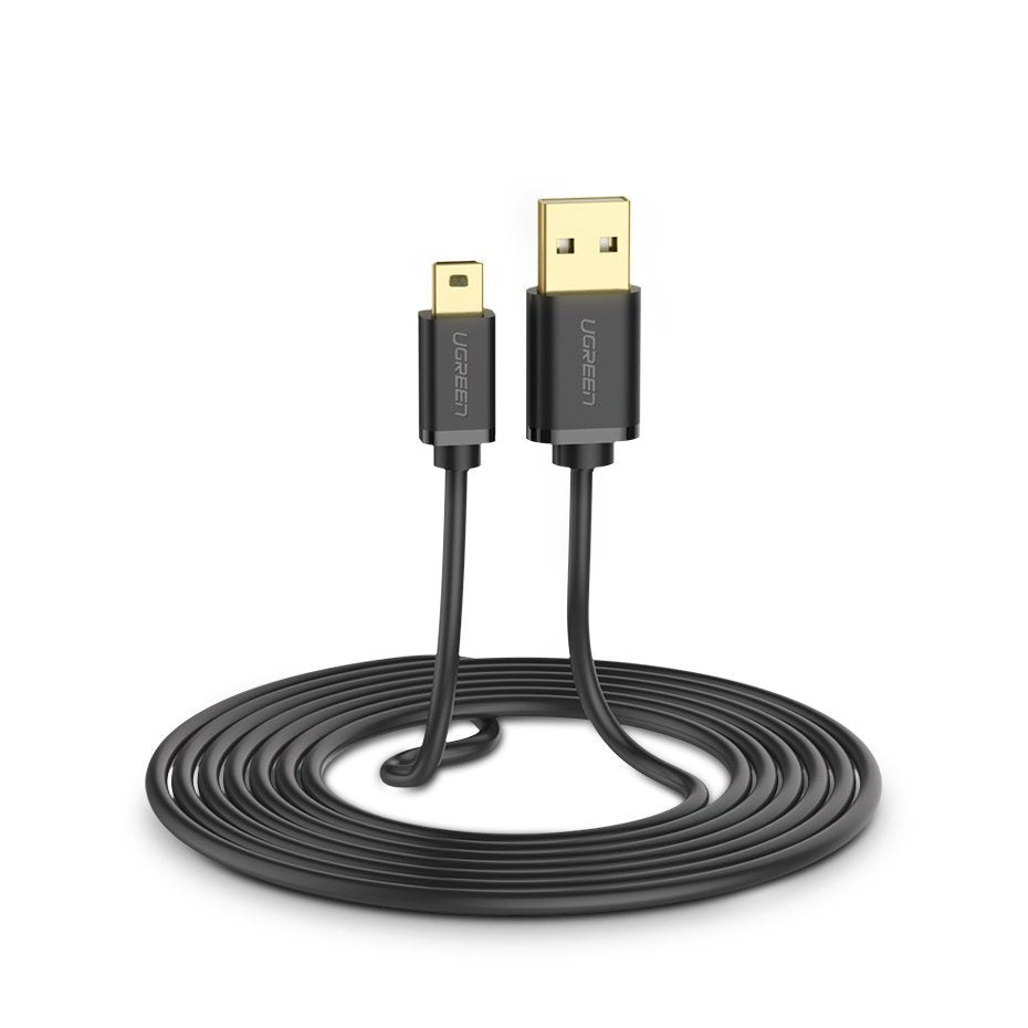 Ugreen laidas USB - mini USB 480 Mbps 3 m juodas (US132 10386) -- Cell phone cables