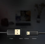 Ugreen laidas USB - mini USB 480 Mbps 3 m juodas (US132 10386) -- Cell phone cables