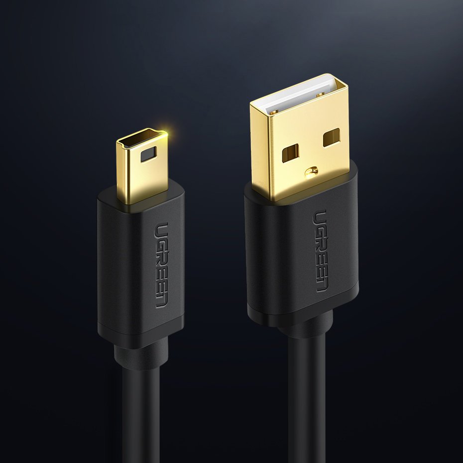 Ugreen laidas USB - mini USB 480 Mbps 3 m juodas (US132 10386) -- Cell phone cables
