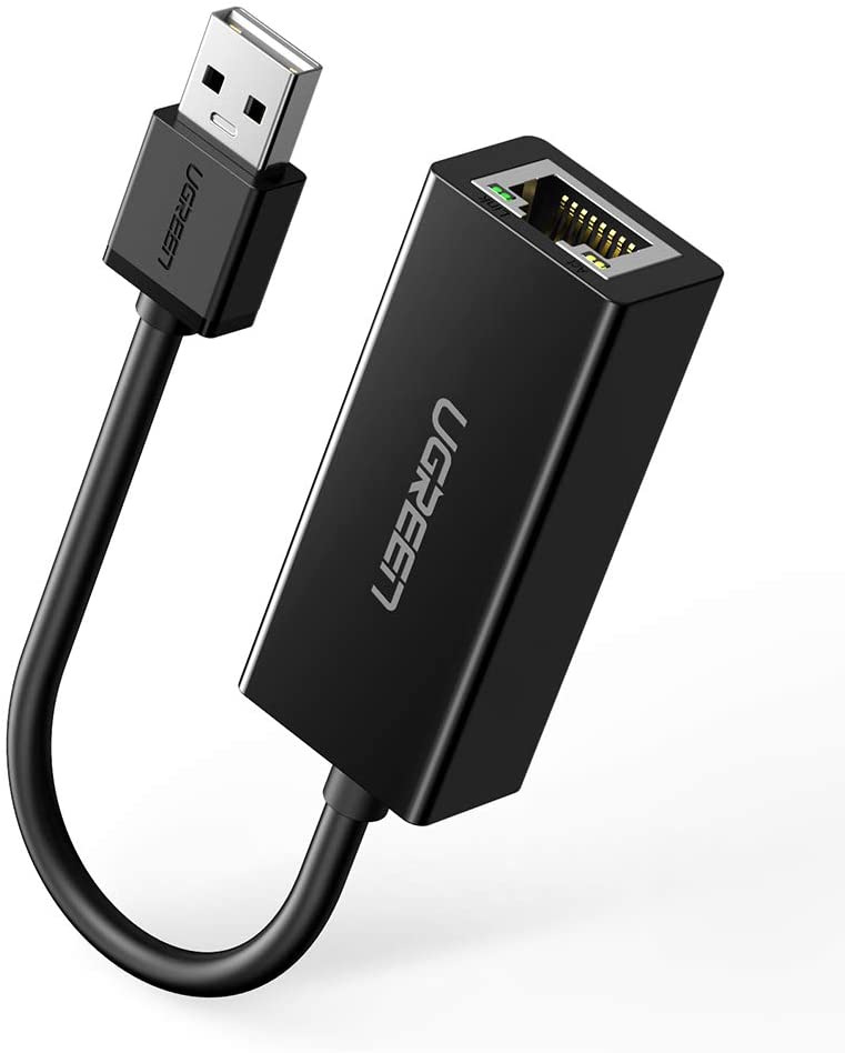 Ugreen išorinis tinklo adapteris RJ45 - USB 2.0 100 Mbps Ethernet juodas (CR110 20254) -- USB Adapters