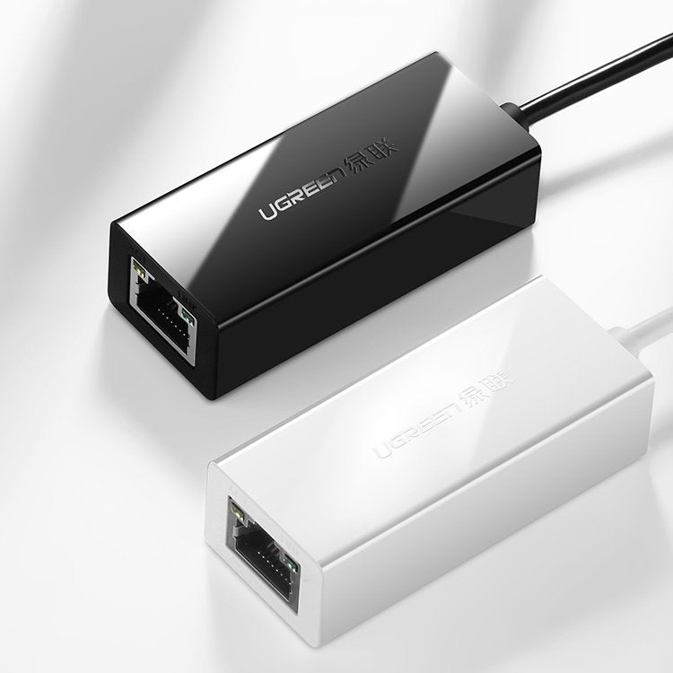 Ugreen išorinis tinklo adapteris RJ45 - USB 2.0 100 Mbps Ethernet juodas (CR110 20254) -- USB Adapters