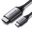 Ugreen HDMI – USB Type C kabelis 4K 60 Hz 1,5 m juodai pilkas (MM142 50570) -- Video Cables
