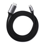 Ugreen HDMI – USB Type C kabelis 4K 60 Hz 1,5 m juodai pilkas (MM142 50570) -- Video Cables