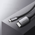 Ugreen HDMI – USB Type C kabelis 4K 60 Hz 1,5 m juodai pilkas (MM142 50570) -- Video Cables
