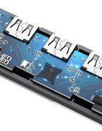 Ugreen USB HUB - 4x USB 3.2 Gen 1 su micro USB maitinimo prievadu pilkas (CM219 50985) -- USB Hubs