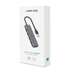 Ugreen USB HUB - 4x USB 3.2 Gen 1 su micro USB maitinimo prievadu pilkas (CM219 50985) -- USB Hubs