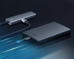 Ugreen USB Type C HUB - 4x USB 3.2 Gen 1 su USB-C maitinimo prievadu pilkas (CM219 70336) -- USB Hubs