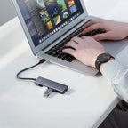 Ugreen USB Type C HUB - 4x USB 3.2 Gen 1 su USB-C maitinimo prievadu pilkas (CM219 70336) -- USB Hubs