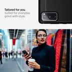 Spigen Rugged Armor dėklas Samsung Galaxy S20 FE – juodas -- Samsung Galaxy S20 FE