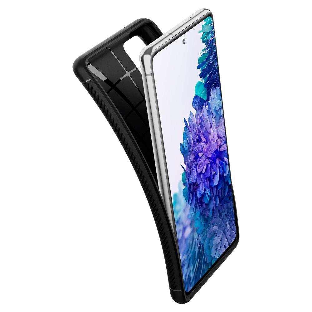 Spigen Rugged Armor dėklas Samsung Galaxy S20 FE – juodas -- Samsung Galaxy S20 FE